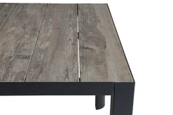 Outlet Silva/Valencia Garten-Essgruppe, anthrazit/grau, Alu/Textilgewebe/Keramik, 220 x 100cm, inkl. 6 Diningsessel, stufenlos verstellbar Garten-Essgruppen