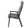 Outlet Silva/Valencia Garten-Essgruppe, anthrazit/grau, Alu/Textilgewebe/Keramik, 160 x 90cm, inkl. 6 Diningsessel, stufenlos verstellbar Garten-Essgruppen