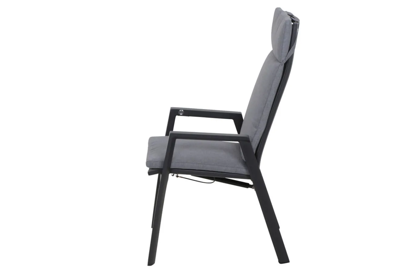 Outlet Silva/Valencia Garten-Essgruppe, anthrazit/grau, Alu/Textilgewebe/Keramik, 160 x 90cm, inkl. 6 Diningsessel, stufenlos verstellbar Garten-Essgruppen