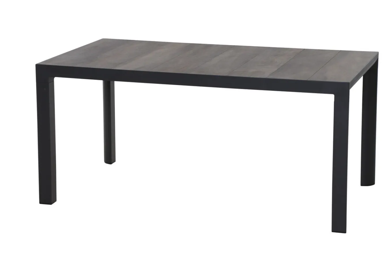 Outlet Silva/Valencia Garten-Essgruppe, anthrazit/grau, Alu/Textilgewebe/Keramik, 160 x 90cm, inkl. 6 Diningsessel, stufenlos verstellbar Garten-Essgruppen