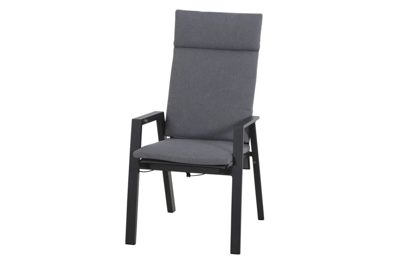 Outlet Silva/Valencia Garten-Essgruppe, anthrazit/grau, Alu/Textilgewebe/Keramik, 160 x 90cm, inkl. 6 Diningsessel, stufenlos verstellbar Garten-Essgruppen