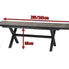 Hot Sincro Ausziehtisch, anthrazit/natur-grau, Alu/Keramik, 200/260 x 100 cm Gartentische