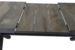 Hot Sincro Ausziehtisch, anthrazit/natur-grau, Alu/Keramik, 200/260 x 100 cm Gartentische