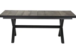 Hot Sincro Ausziehtisch, anthrazit/natur-grau, Alu/Keramik, 200/260 x 100 cm Gartentische