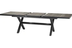 Hot Sincro Ausziehtisch, anthrazit/natur-grau, Alu/Keramik, 200/260 x 100 cm Gartentische