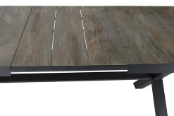 Sale Sincro/Corido Garten-Essgruppe, anthrazit/grau, Alu/Geflecht/Keramik, 200/260 x 100 cm, inkl. 6 Diningsessel Garten-Essgruppen