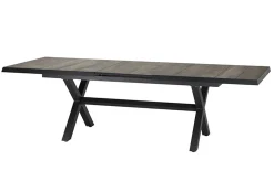 Sale Sincro/Corido Garten-Essgruppe, anthrazit/grau, Alu/Geflecht/Keramik, 200/260 x 100 cm, inkl. 8 Diningsessel Garten-Essgruppen
