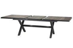 Online Sincro/Corido Garten-Essgruppe, anthrazit/grau, Alu/Geflecht/Keramik, 200/260 x 100 cm, inkl. 4 Diningsessel Garten-Essgruppen|Aluminium-Gartenmöbel