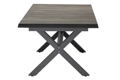 Hot Sincro/Valencia Garten-Essgruppe, anthrazit/grau, Alu/Textilgewebe/Keramik, 200/260 x 100 cm, inkl. 6 Diningsessel, stufenlos verstellbar Garten-Essgruppen|Aluminium-Gartenmöbel