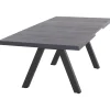 Hot Tirana/Corido Garten-Essgruppe, matt anthrazit, Alu/Polyrattan/Keramik, Ausziehtisch, 6 Dining Sessel Polyrattan-Gartenmöbel|Garten-Essgruppen