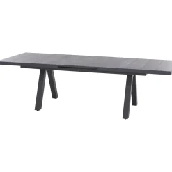 SIENA GARDEN Tirana/Valencia Garten-Essgruppe, matt anthrazit/wood-grey, Aluminium/Keramik, Ausziehtisch, 8 Dining Sessel Garten-Essgruppen|Aluminium-Gartenmöbel