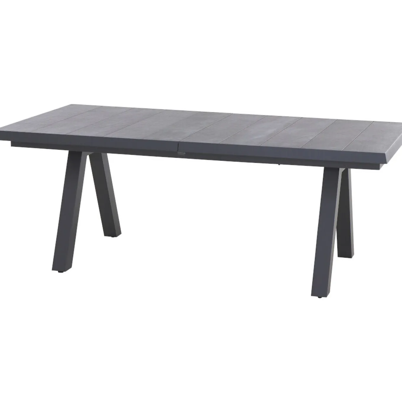 SIENA GARDEN Tirana/Valencia Garten-Essgruppe, matt anthrazit/wood-grey, Aluminium/Keramik, Ausziehtisch, 8 Dining Sessel Garten-Essgruppen|Aluminium-Gartenmöbel
