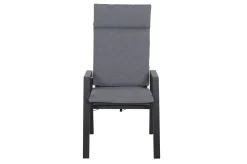 Discount Valencia Dining Sessel, anthrazit/grau, Aluminium, 68 x 60 x 112 cm, stufenlos verstellbar Gartenstühle & Gartensessel
