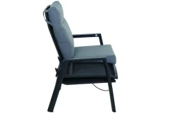 Hot Valencia 2-Sitzer Sofa, anthrazit matt, Alu/Ranotex, 152 x 82 x 99 cm, stufenlos verstellbar, inkl. Kissen Gartenbänke & Gartensofas
