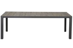 Clearance Velia / Silva Garten-Essgruppe, anthrazit/washed grey, Alu/Ranotex/Keramik, 8 Sessel, Tisch 220 x 100 cm Garten-Essgruppen