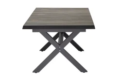 Online Velia / Sincro Garten-Essgruppe, anthrazit/natur-grau, Alu/Ranotex/Keramik, 10 Sessel, Ausziehtisch 200/260 x 100 cm Garten-Essgruppen