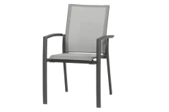 Online Velia / Sincro Garten-Essgruppe, anthrazit/natur-grau, Alu/Ranotex/Keramik, 10 Sessel, Ausziehtisch 200/260 x 100 cm Garten-Essgruppen