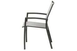 Online Velia / Sincro Garten-Essgruppe, anthrazit/natur-grau, Alu/Ranotex/Keramik, 10 Sessel, Ausziehtisch 200/260 x 100 cm Garten-Essgruppen