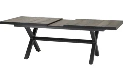 Online Velia / Sincro Garten-Essgruppe, anthrazit/natur-grau, Alu/Ranotex/Keramik, 10 Sessel, Ausziehtisch 200/260 x 100 cm Garten-Essgruppen