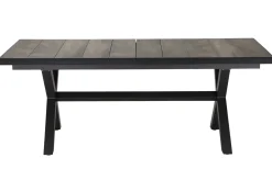 Online Velia / Sincro Garten-Essgruppe, anthrazit/natur-grau, Alu/Ranotex/Keramik, 10 Sessel, Ausziehtisch 200/260 x 100 cm Garten-Essgruppen