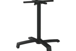 Livorno 2 Klapptisch, anthrazit, Aluminium/Old Teak, 80 x 80 cm, klappbar, Kreuzfußgestell Gartentische|Aluminium-Gartenmöbel
