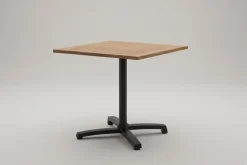 Livorno 2 Klapptisch, anthrazit, Aluminium/Old Teak, 80 x 80 cm, klappbar, Kreuzfußgestell Gartentische|Aluminium-Gartenmöbel