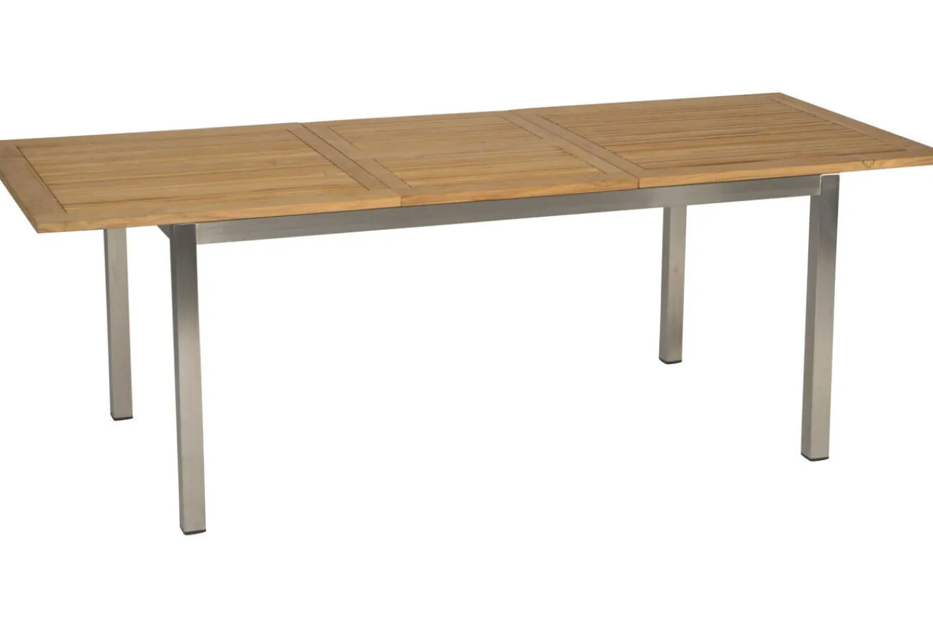 Hot Polaris Garten-Essgruppe, kaschmir, Edelstahl/Teak, Tisch 162/220 x 90 cm, 6 Personen, ausziehbar Garten-Essgruppen