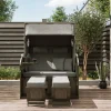 New Rustikal 305 Z Comfort XL Strandkorb, 2-Sitzer, Liegemodell, Pinienholz/PE-Geflecht, inkl. Kissengarnitur Strandkorb