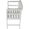 Hot Gartenbank, weiß, Akazie, 128 x 54 x 81 cm, 2 Personen, FSC®-zertifiziertes Produkt Gartenbänke & Gartensofas