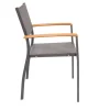 Outlet Garten-Essgruppe mit 6 Sesseln, anthrazit/grau, Alu/Glas, Tisch ca. 160/220 x 90 cm, ausziehbar, witterungsbeständig, FSC®-zertifiziertes Produkt Garten-Essgruppen|Aluminium-Gartenmöbel