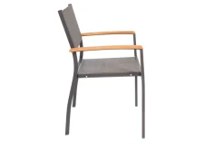 Outlet Garten-Essgruppe mit 6 Sesseln, anthrazit/grau, Alu/Glas, Tisch ca. 160/220 x 90 cm, ausziehbar, witterungsbeständig, FSC®-zertifiziertes Produkt Garten-Essgruppen|Aluminium-Gartenmöbel