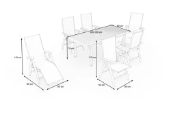 Sale Garten-Essgruppe, naturbelassen/anthrazit, Alu/Eukalyptus, Tisch 150/200 x 90 cm, 6 Sitzplätze, ausziehbar, FSC®-zertifiziertes Produkt Garten-Essgruppen|Aluminium-Gartenmöbel