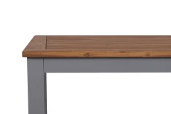 Hot Garten-Essgruppe, silber/schwarz, Alu / Akazie, Gartentisch 150 x 90 cm, 6 Klappstühle, FSC®-zertifiziertes Produkt Garten-Essgruppen