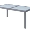 Discount Garten-Essgruppe, silber/anthrazit, Alu/ Eukalyptus, Ausziehtisch 160/220 x 90 cm, inkl 8 Klappstühle, FSC®-zertifiziertes Produkt Garten-Essgruppen