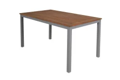 Discount Garten-Essgruppe, silber/schwarz, Alu / Akazie, Gartentisch 150 x 90 cm, 4 Klappstühle, FSC®-zertifiziertes Produkt Garten-Essgruppen