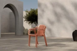 Online Pico Curve Stapelsessel 2er-Set, ziegelrot, Kunststoff, 56,5 x 59,5 x 83 cm, stapelbar, UV-beständig Gartenstühle & Gartensessel