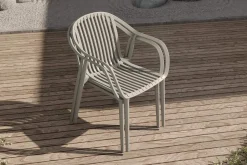 New Pico Curve Stapelsessel 2er-Set, grau, Kunststoff, 56,5 x 59,5 x 83 cm, stapelbar, UV-beständig Gartenstühle & Gartensessel