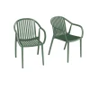 Hot Pico Curve Stapelsessel 2er-Set, pestogrün, Kunststoff, 56,5 x 59,5 x 83 cm, stapelbar, UV-beständig Gartenstühle & Gartensessel