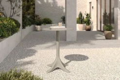 Clearance Pico Esstisch, grau, Kunststoff, runde Tischplatte Ø 70 cm, UV-beständig, wetterfest Gartentische