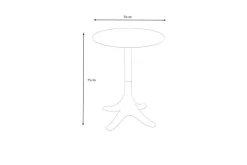 Clearance Pico Esstisch, grau, Kunststoff, runde Tischplatte Ø 70 cm, UV-beständig, wetterfest Gartentische