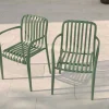 Online Pico Soft Balkon-Set, pestogrün, Kunststoff, Tisch Ø 70 cm und 2 Stapelsessel, UV-beständig, wetterfest Balkonmöbel-Set