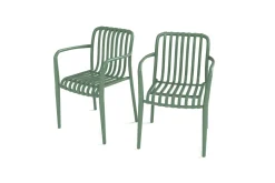 Online Pico Soft Stapelsessel 2er-Set, pestogrün, Kunststoff, 54 x 58,5 x 80,5 cm, stapelbar, UV-beständig Gartenstühle & Gartensessel