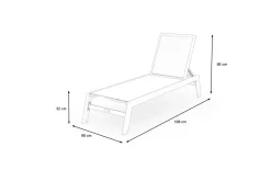 Clearance Sylvania Gartenliege, anthrazit/grau, Alu/Textil, vertikal verstellbar,mit Fußkappen Gartenliegen
