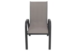 Outlet Sylvania Gartenstuhl, anthrazit/grau, Aluminium/Textil, 75 x 57 x 95 cm, stapelbar Aluminium-Gartenmöbel|Gartenstühle & Gartensessel