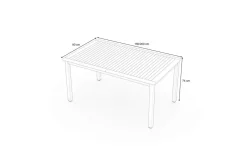 Best Tasmania Ausziehtisch, silber, Alu/Eukalyptus, 150 / 200 x 90 cm, ausziehbar, hohe Belastbarkeit, FSC®-zertifiziertes Produkt Gartentische|Aluminium-Gartenmöbel