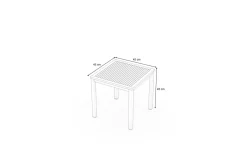 Discount Tasmania Beistelltisch, Silber, Aluminium/Eukalyptus, 45 x 45 cm, witterungsbeständig, mit Fußkappen, FSC®-zertifiziertes Produkt Gartentische|Aluminium-Gartenmöbel