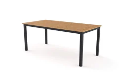 Best Tasmania Esstisch, anthrazit/naturbelassen, Alu/Eukalyptus, 180 x 90 cm, FSC®-zertifiziertes Produkt Gartentische|Aluminium-Gartenmöbel
