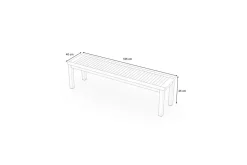 Best Tasmania Gartenbank, Silver, Aluminium/Eukalyptus, hohe Belastbarkeit, FSC®-zertifiziertes Produkt Aluminium-Gartenmöbel|Gartenbänke & Gartensofas