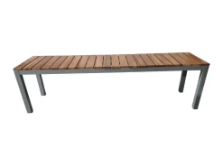 Best Tasmania Gartenbank, Silver, Aluminium/Eukalyptus, hohe Belastbarkeit, FSC®-zertifiziertes Produkt Aluminium-Gartenmöbel|Gartenbänke & Gartensofas