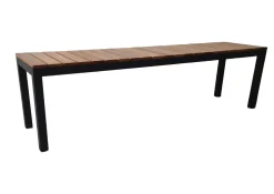 Clearance Tasmania Gartenbank, anthrazit, Alu/Eukalyptus, hohe Belastbarkeit, witterungsbeständig, FSC®-zertifiziertes Produkt Aluminium-Gartenmöbel|Gartenbänke & Gartensofas